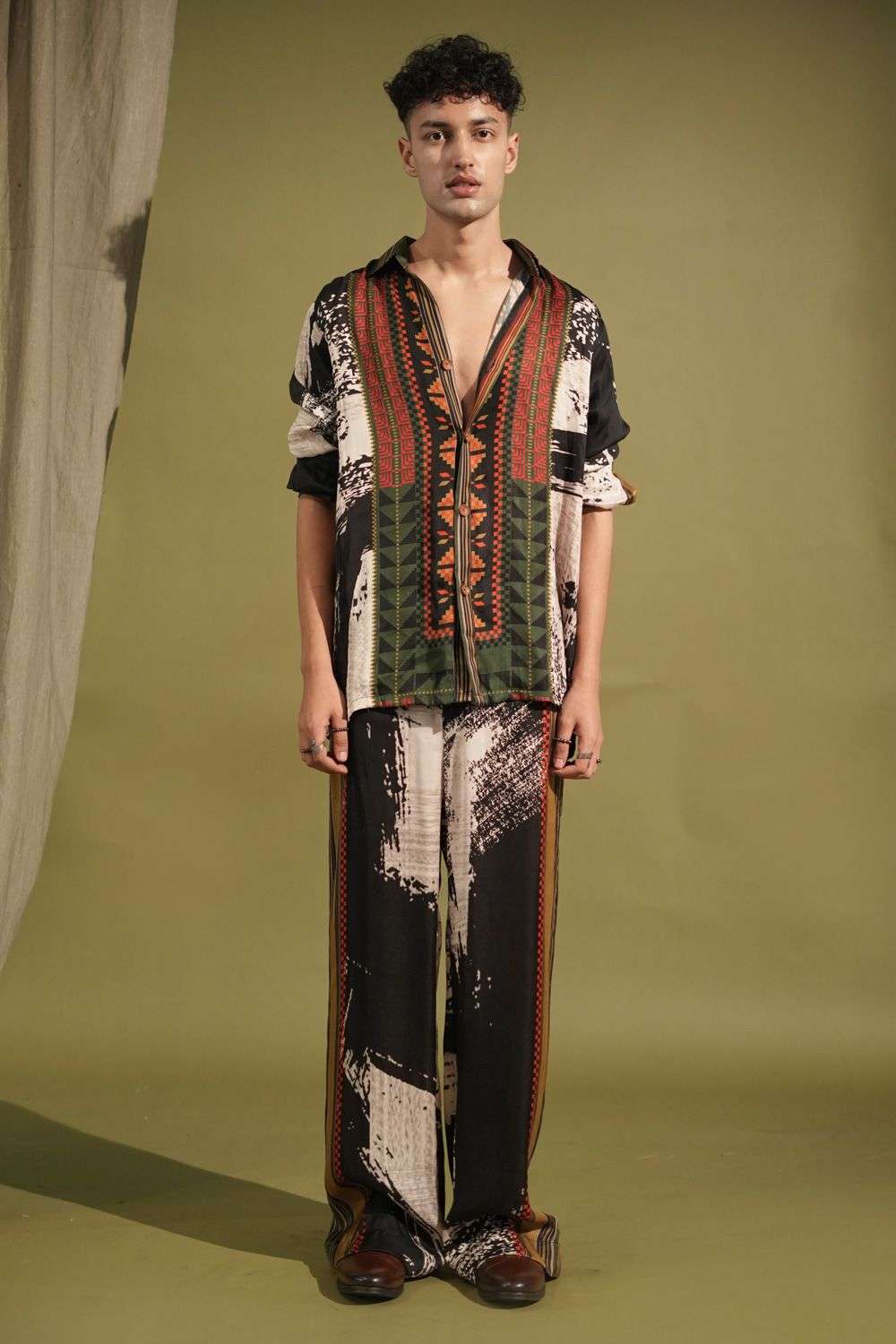Buy Nikita Mhaisalkar Men Soft Black Organic Cotton Satin
