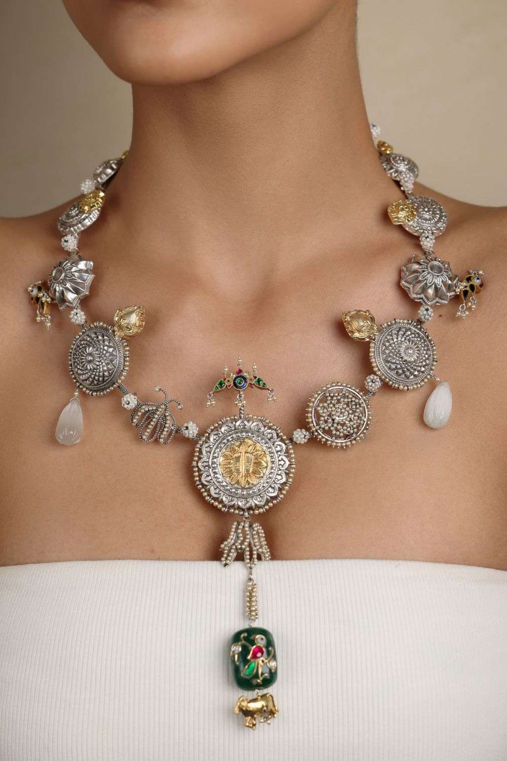 Buy Sheetal Zaveri by Vithaldas Soft Silver Handcrafted in 92.5