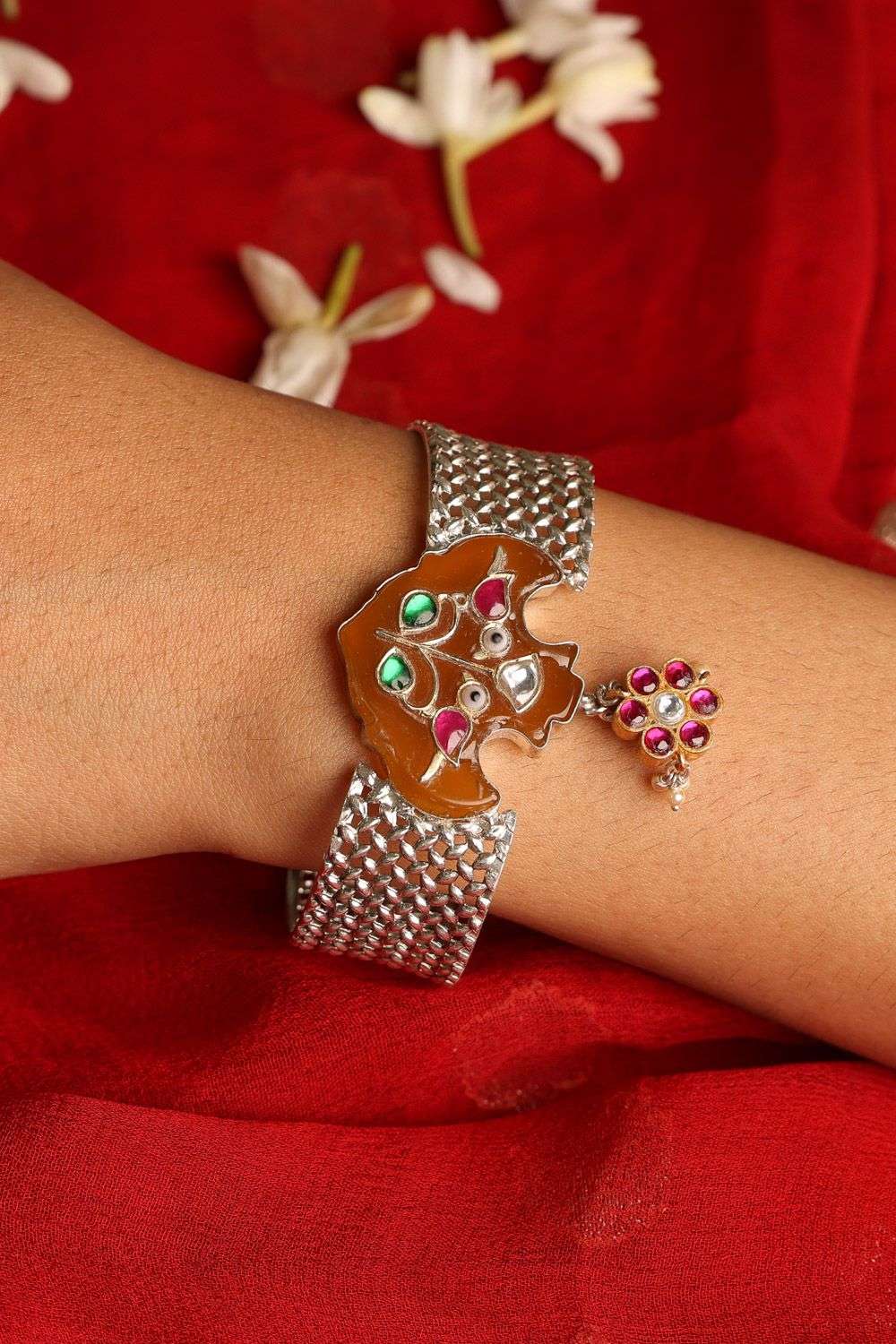 Buy Sheetal Zaveri by Vithaldas Soft Silver Handcrafted in