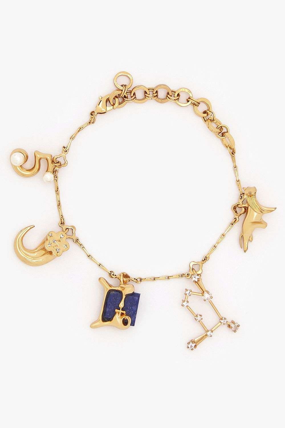 Buy Outhouse Soft Gold Lapis Stone, Cubic Zircoin, Pearl, 22Kt