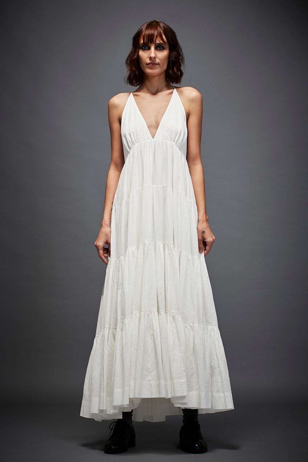 Fantasy White Frock Models Cotton Maxi Designer White Maxi Dress