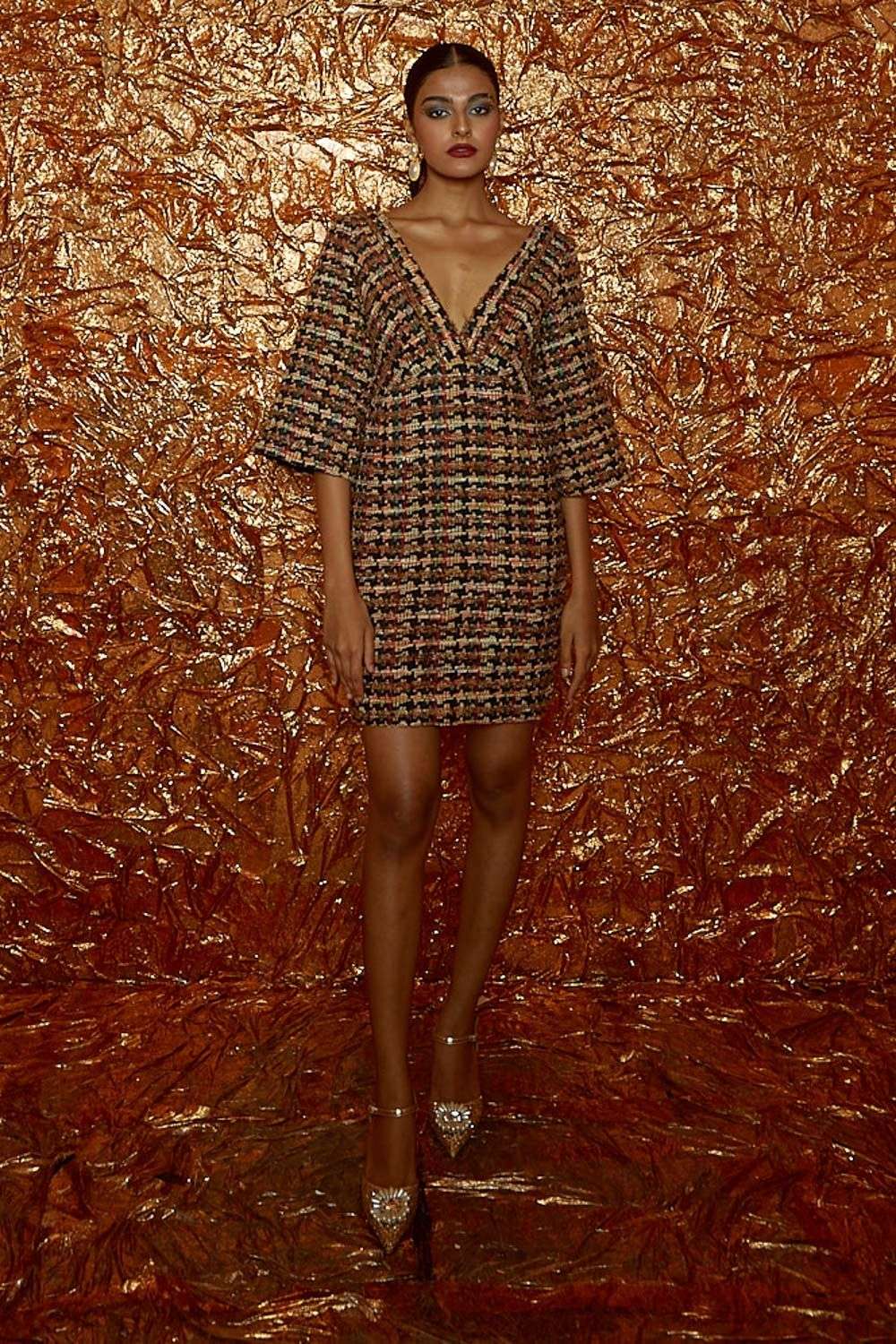 ワンピース S tweed balloon dress mini theredthread S tweed balloon dress mini theredthread Buy Nirmooha Soft Multi