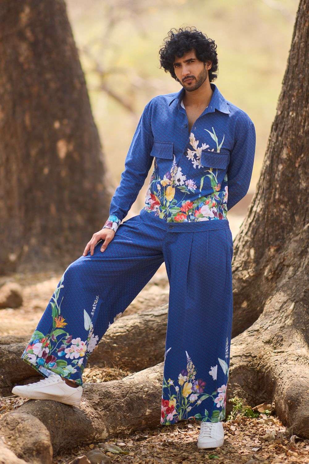 【MMERI VINTAGE】FLOWER PRINT VELOUR PANTS -1117Wx1400H-410349737-