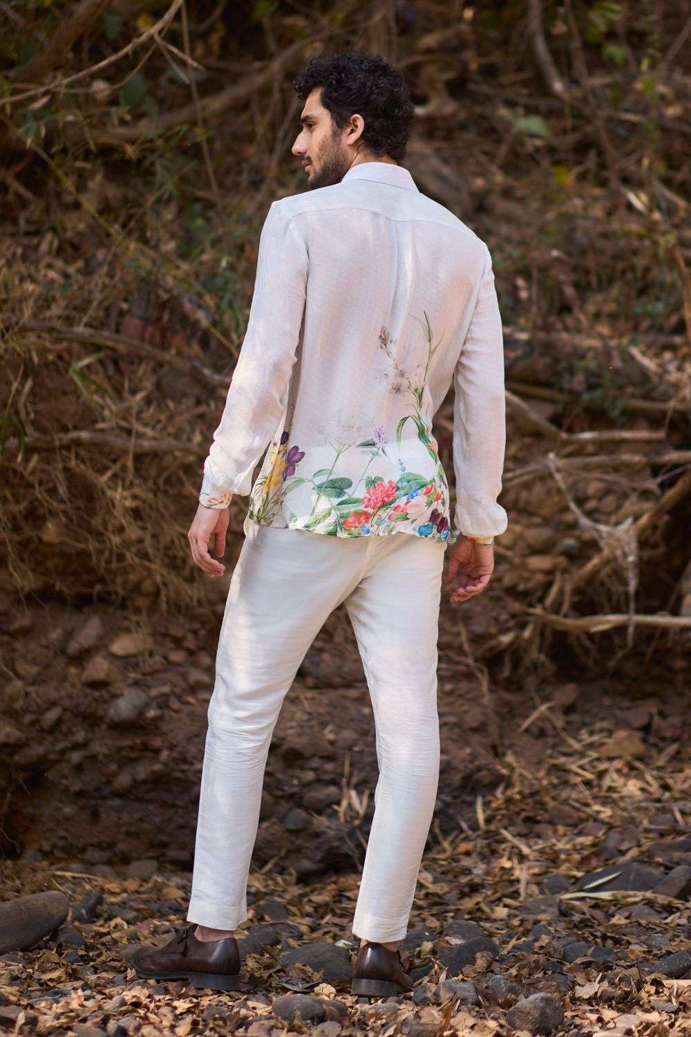 Buy Nirmooha Men Soft White Nokia silk, Chiffon Shirts