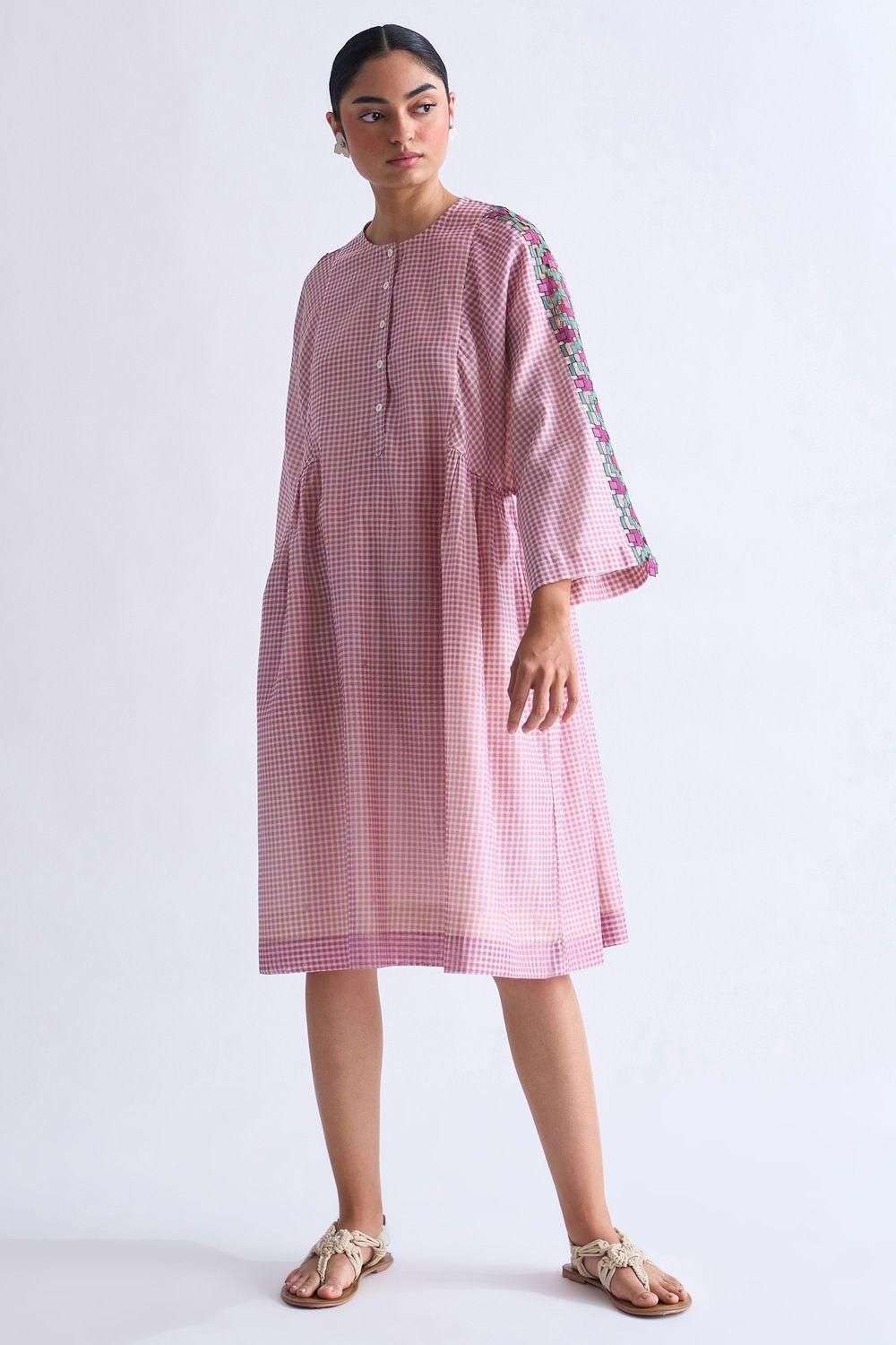 Buy Ikai Soft Lavender COTTON SILK CHANDERI Dresses
