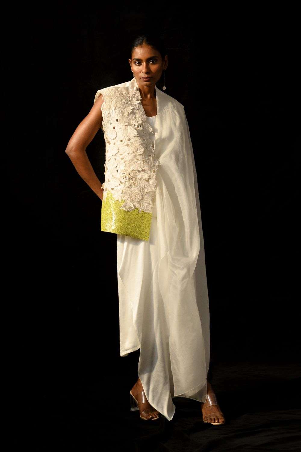 Buy Richa Khemka Soft Ivory Bamberg Silk (Blazer), Modal Satin