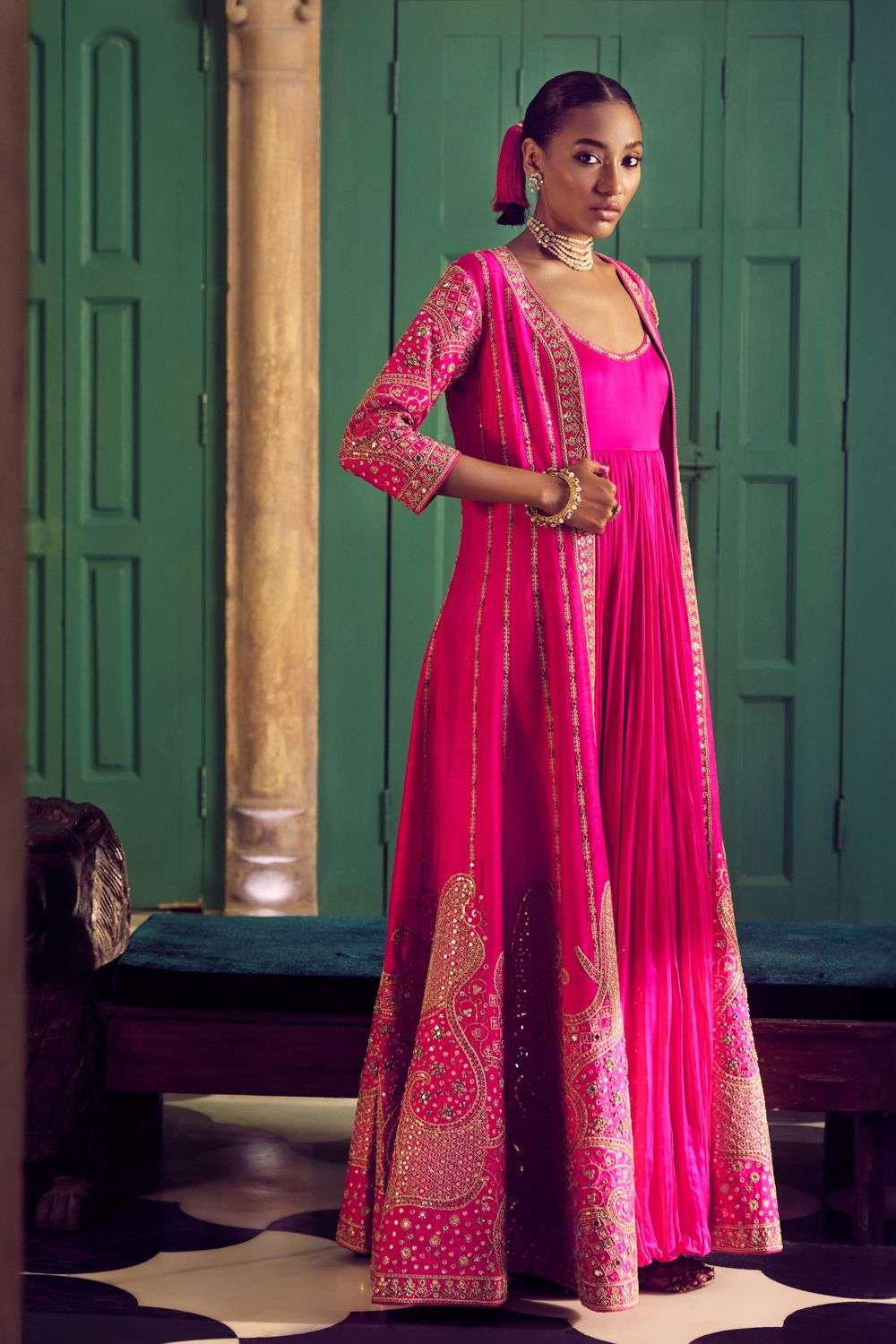 Dress Traditional Mirror Work Jackets Readymade Light Grey Mirror