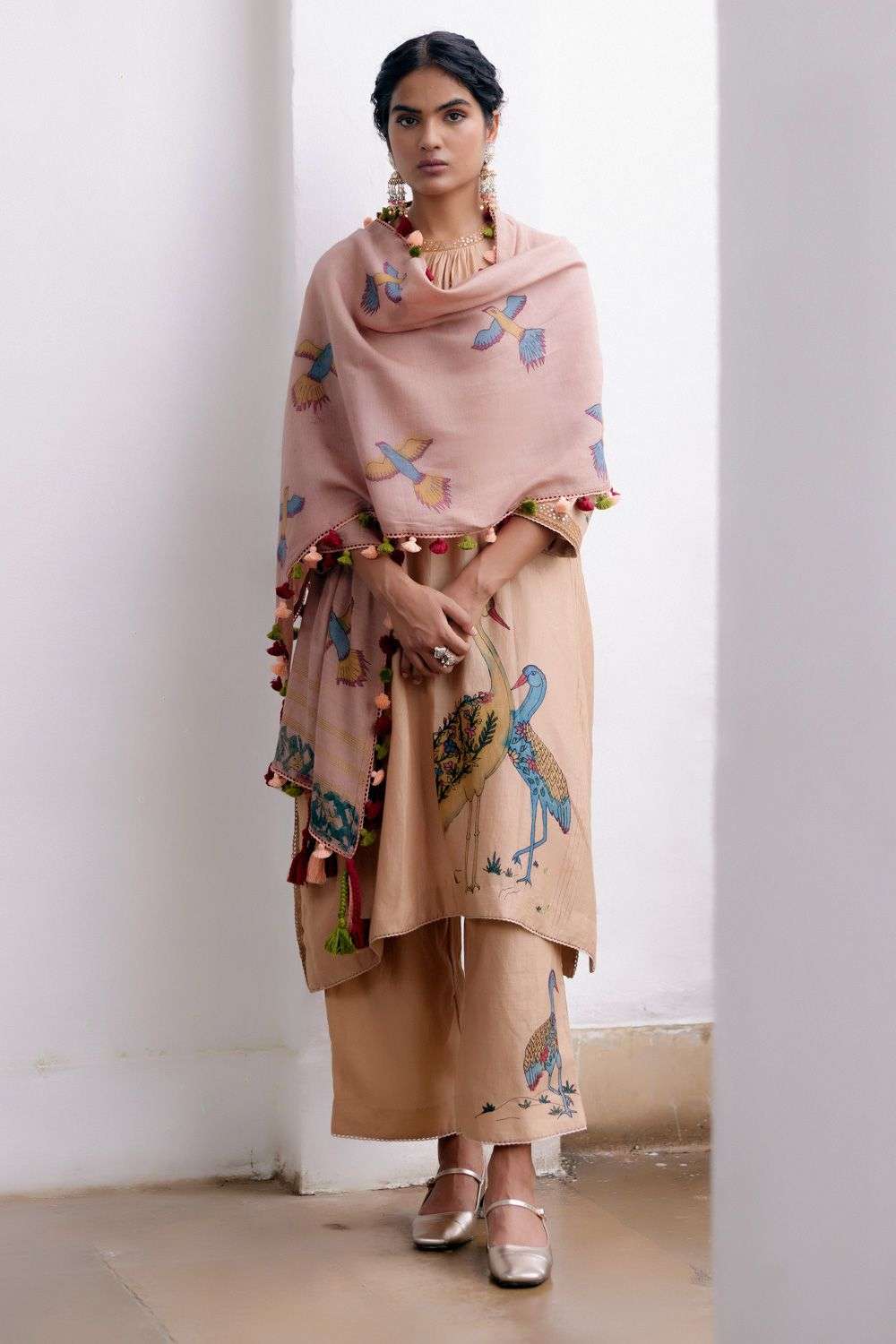 Buy Archana Jaju Soft Peach Hand Spun Cotton Kurtas