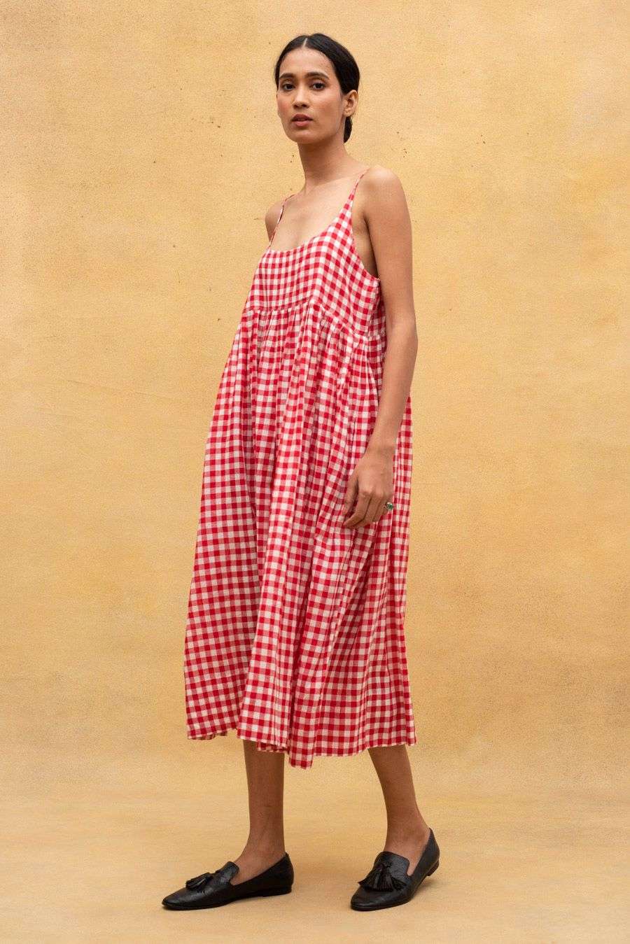 Buy Injiri Soft Red 100% cotton Dresses