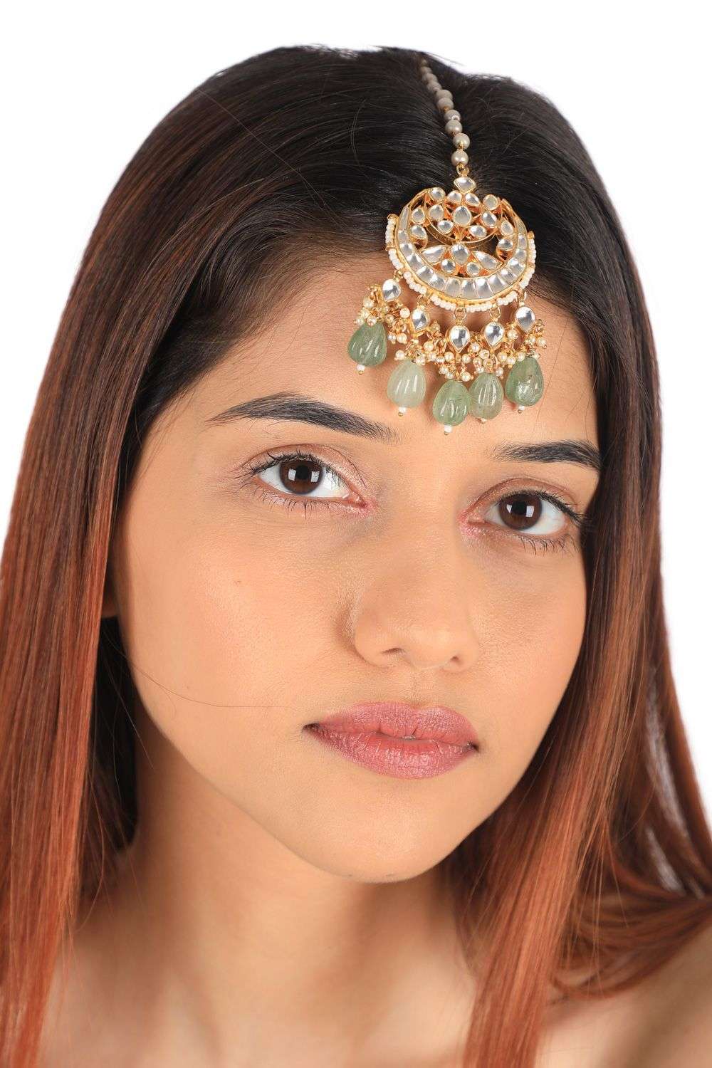 Buy Riana Jewellery Soft Green Silver Copper Mix, 22KT Gold