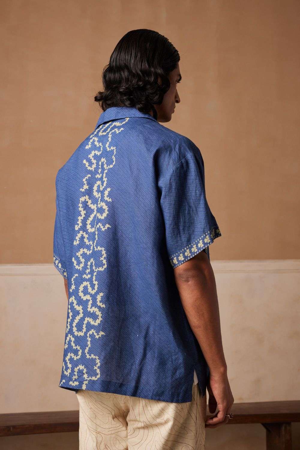 アパルトモン定番LINEN SHIRTSブルー Dash and Dot - LINEN COLOUR BLOCK SHIRT | Online Store – dash and dot