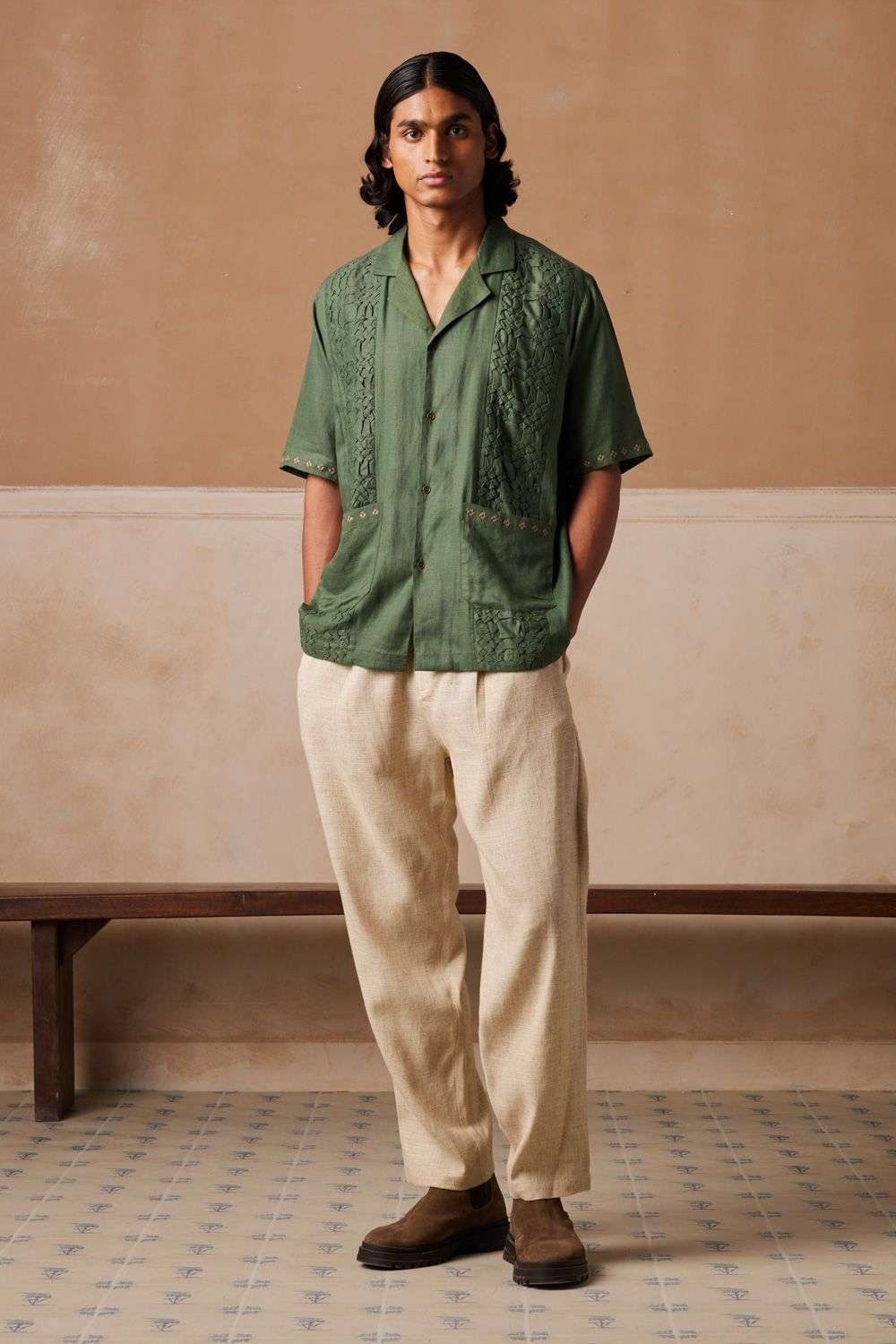 90s CONDOR linen pant リネンパンツ Buy CORD Men Soft Ivory Linen Bottoms