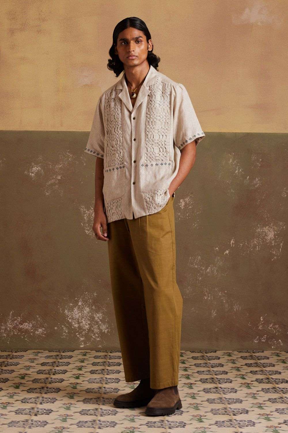 Buy CORD Men Soft Green Linen Bottoms