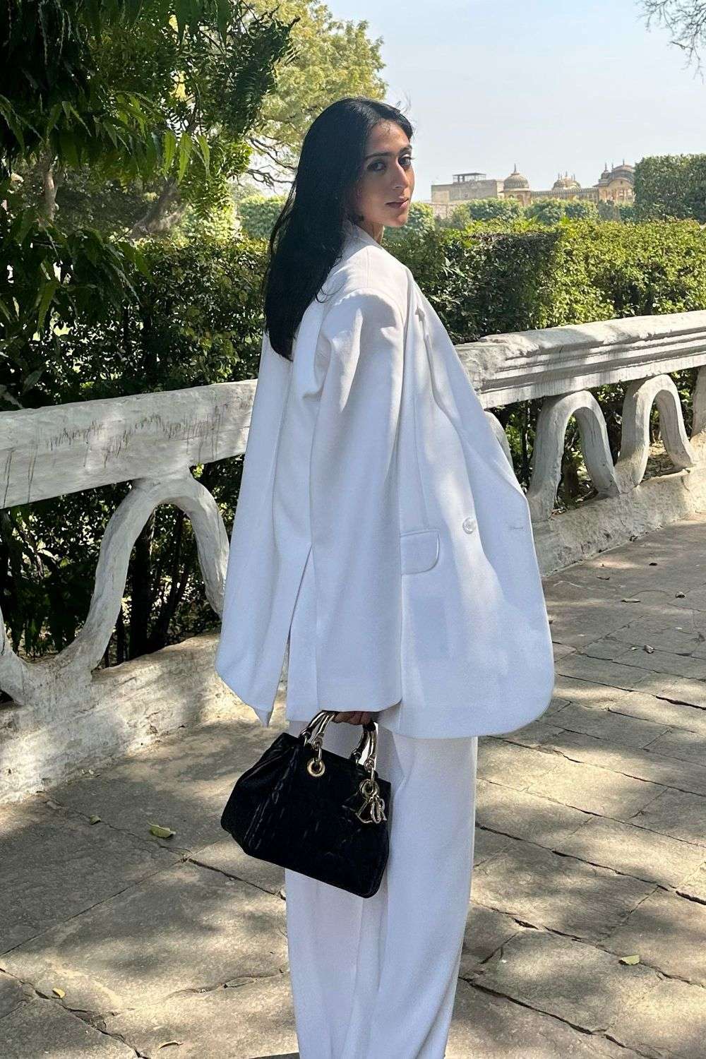 Buy 431-88 by Shweta Kapur Soft White Japanese Crepe And Suiting