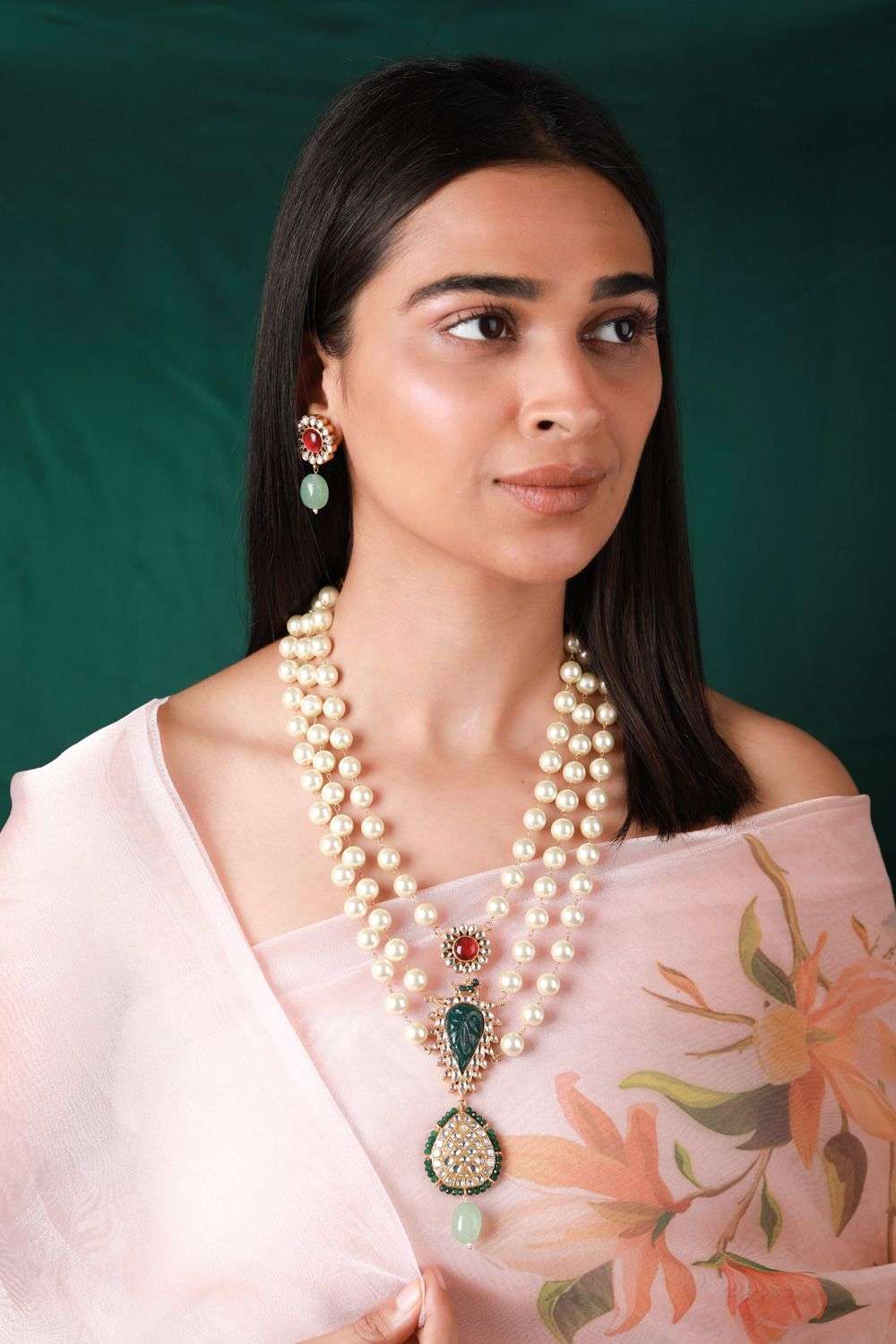 Pearl String Long Pearl Necklace Real Strings Of 22K Gold Pearl