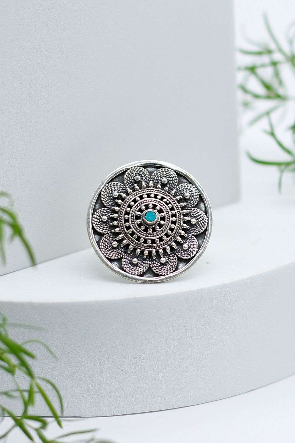 Buy Turquoise Ring, Oval Gemstone, Tibetan Turquoise, Sterling Silver Ring,  Zig Zag Bezel, Handmade Solid Silver Ring, Blue Turquoise, Flat Band Online  in India… | Silver rings handmade, Gemstones, Turquoise ring