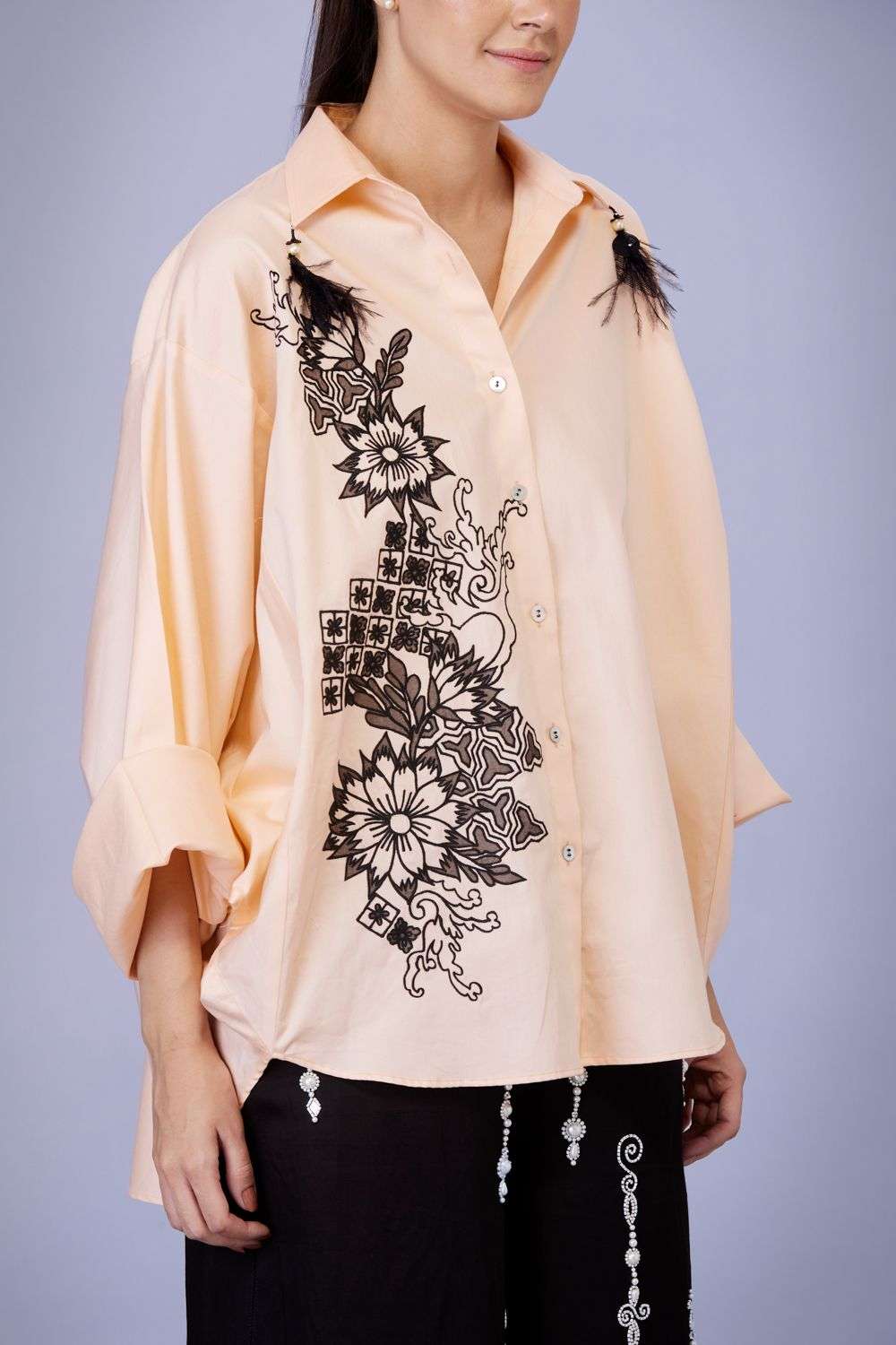 トップス 00s Share Spilit Hand Embroidery Top White Embroidered Cotton Top トップス