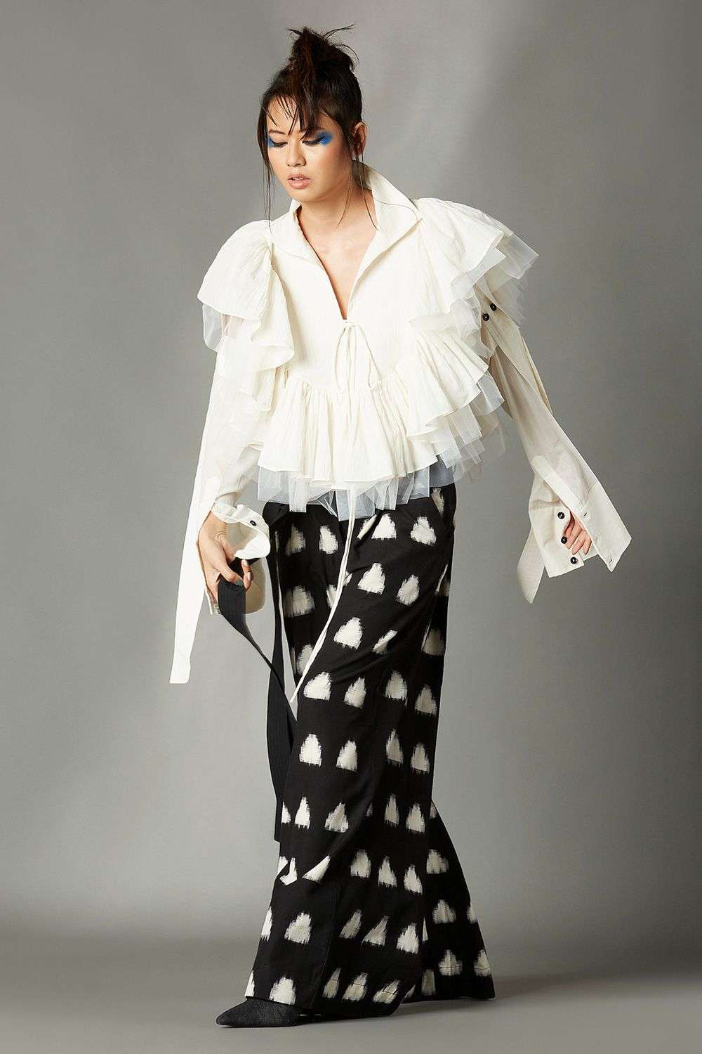 Lyle High Low Frill Top