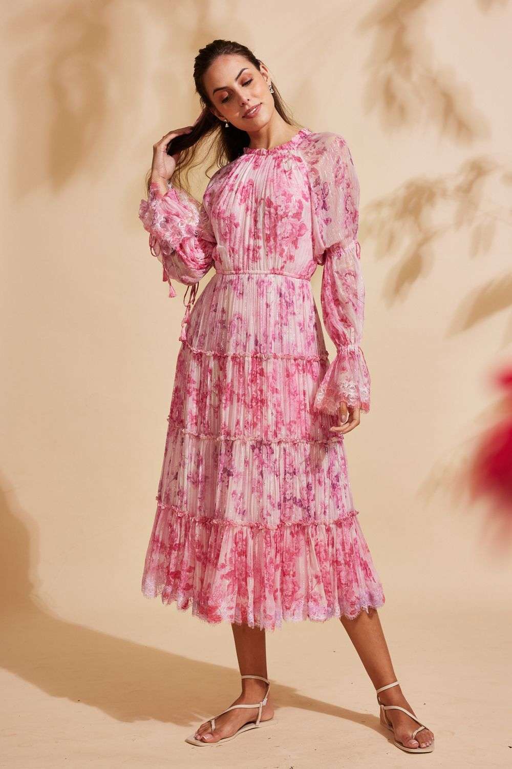 ハーリップトゥ French Bouquet Puff Sleeve Dress