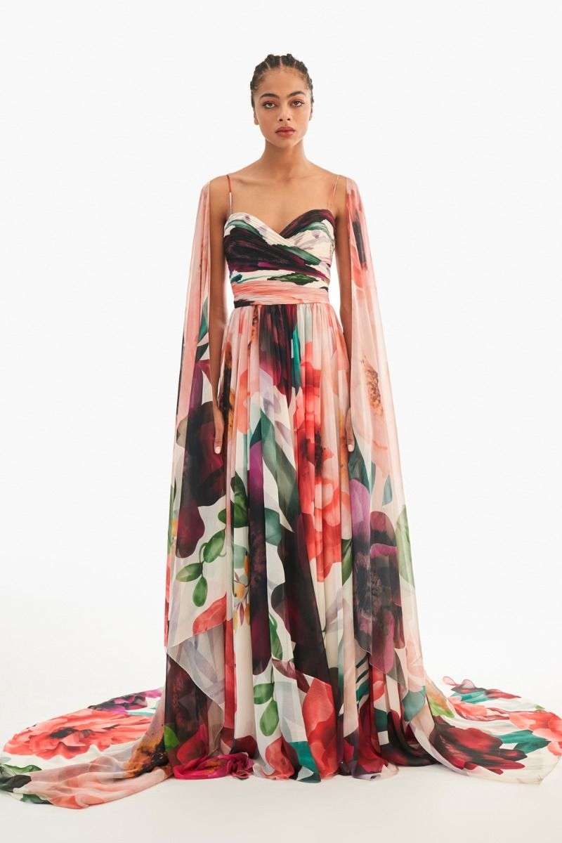 Buy Gauri Nainika Soft Multi Crinkled Chiffon Gowns