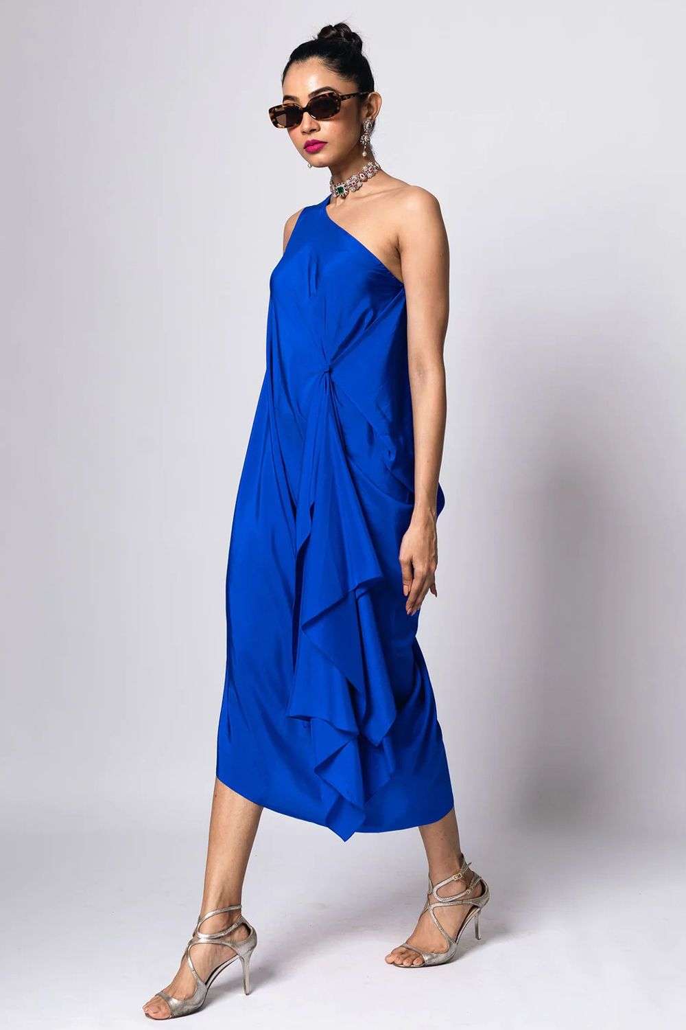 Buy REIK Soft Blue Silk Organza And 60G Silk Coordinate Sets