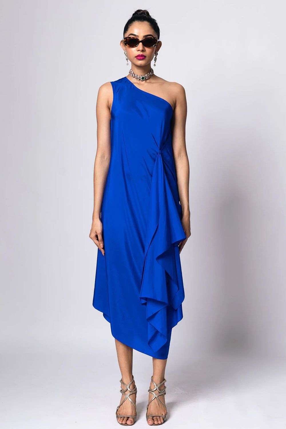 Buy REIK Soft Blue Silk Organza And 60G Silk Coordinate Sets