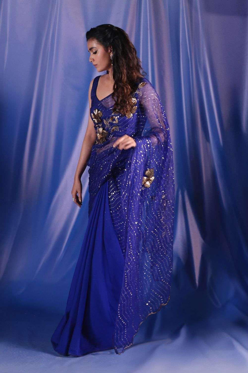 Buy Jadon Soft Pure Silk Chiffon and Pure Organza Saris Concept