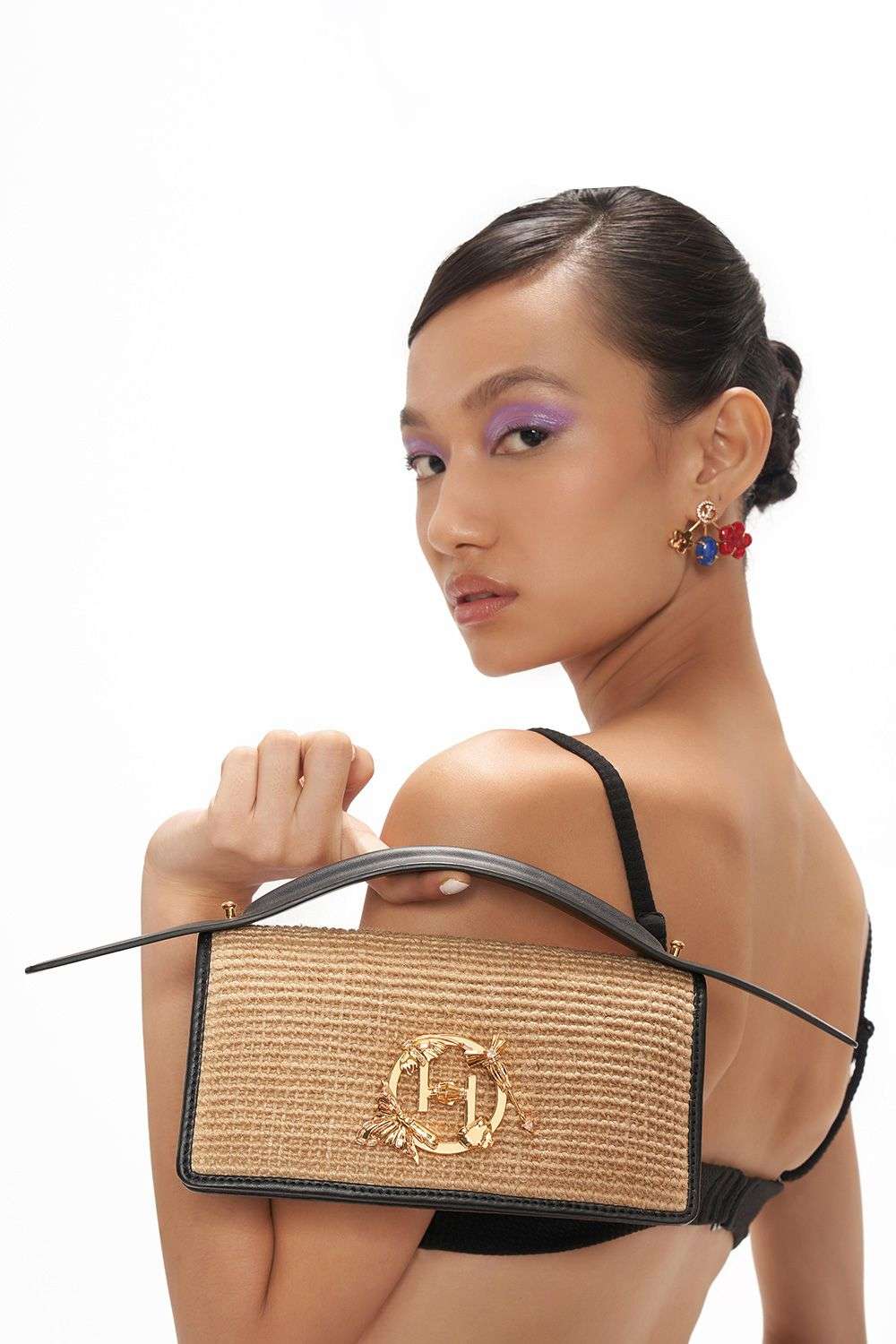 Buy The Oh V Paparazzi Clutch In Beige -Designer Wear Ensemble
