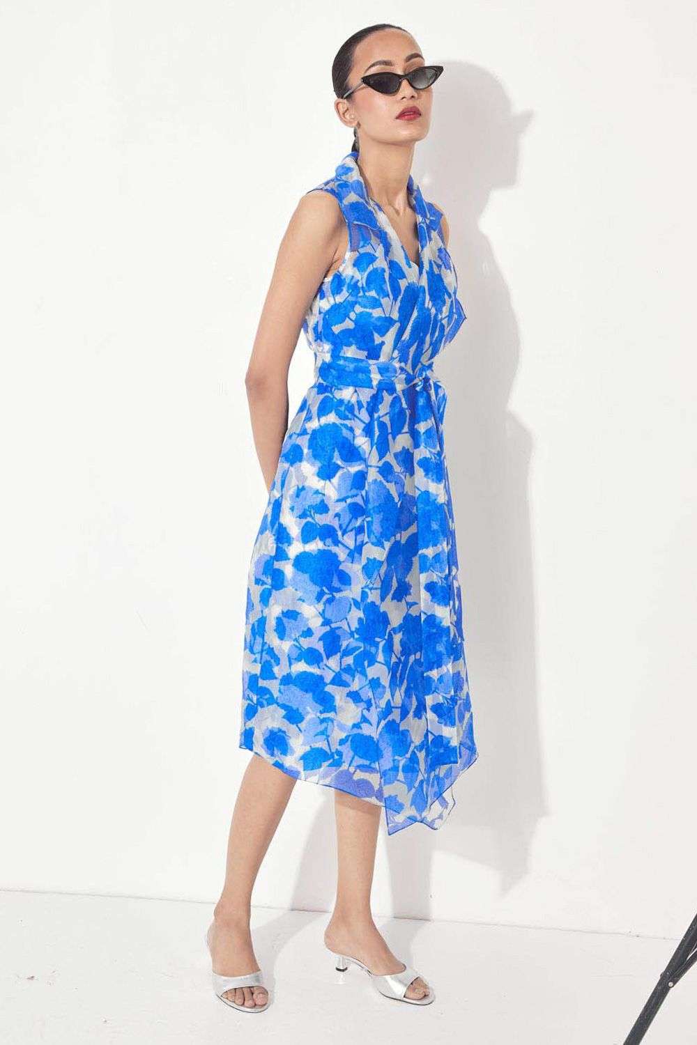 Buy REIK Soft Blue Chiffon Dresses