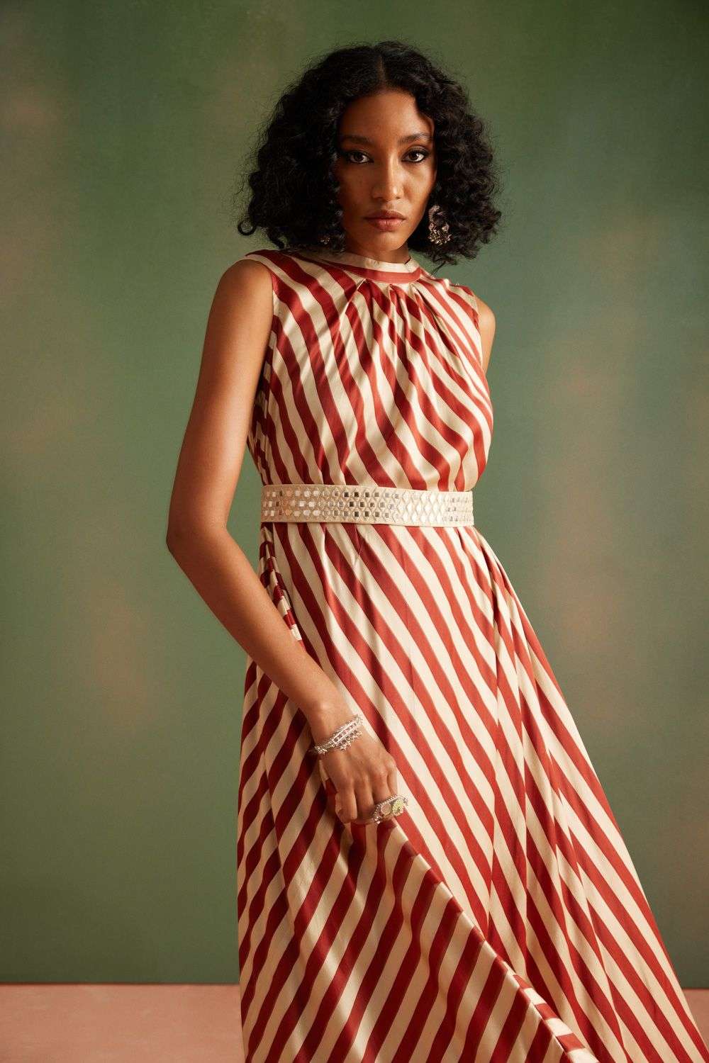 Buy Avacara Soft Red Satin Dori Work Dresses