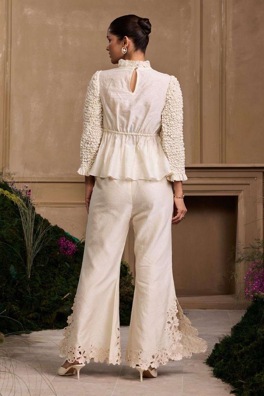 Buy Chandrima Soft Ivory Chanderi Lining-100% Cotton Bottoms