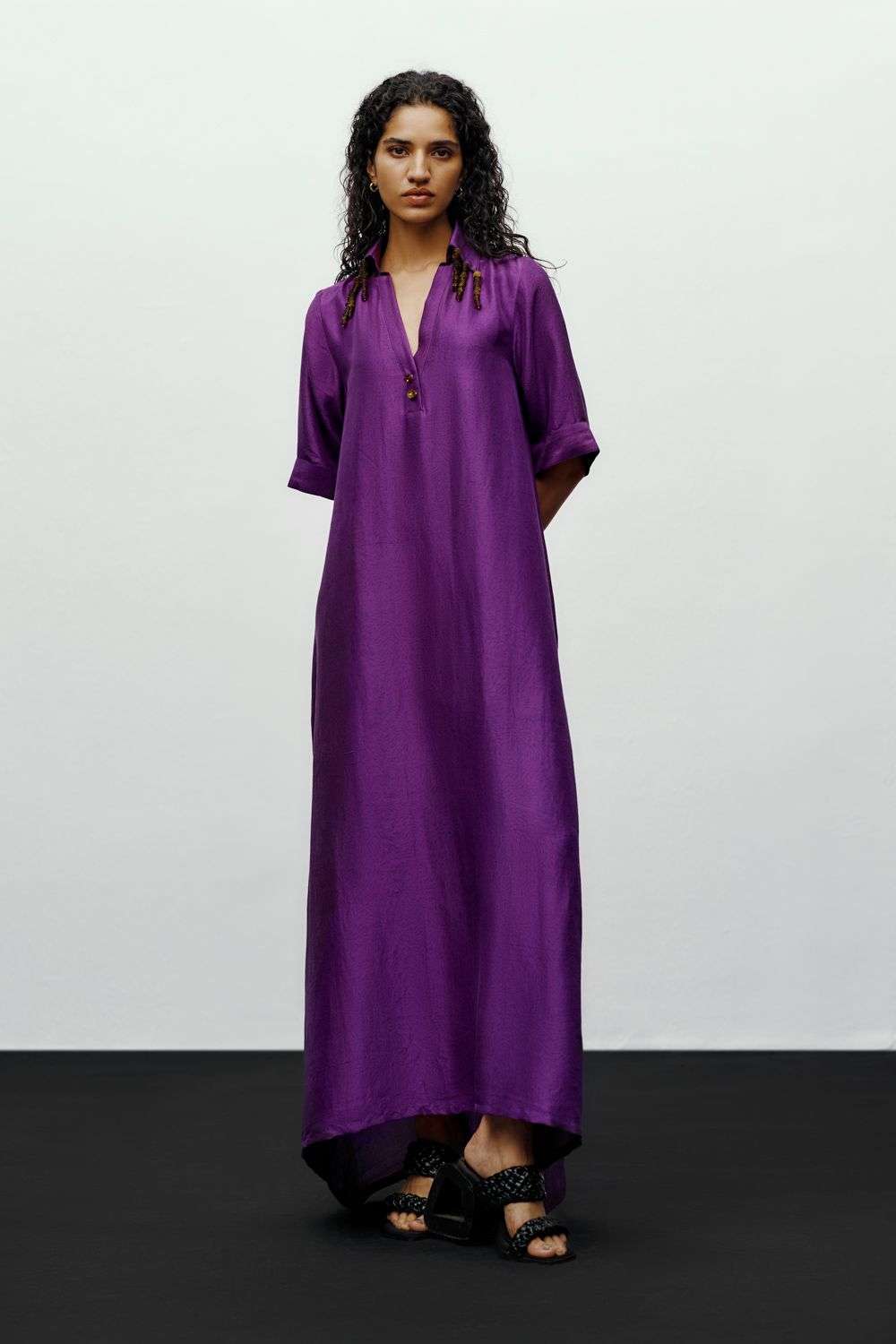 Buy 431-88 by Shweta Kapur Soft Purple Silk Tunics