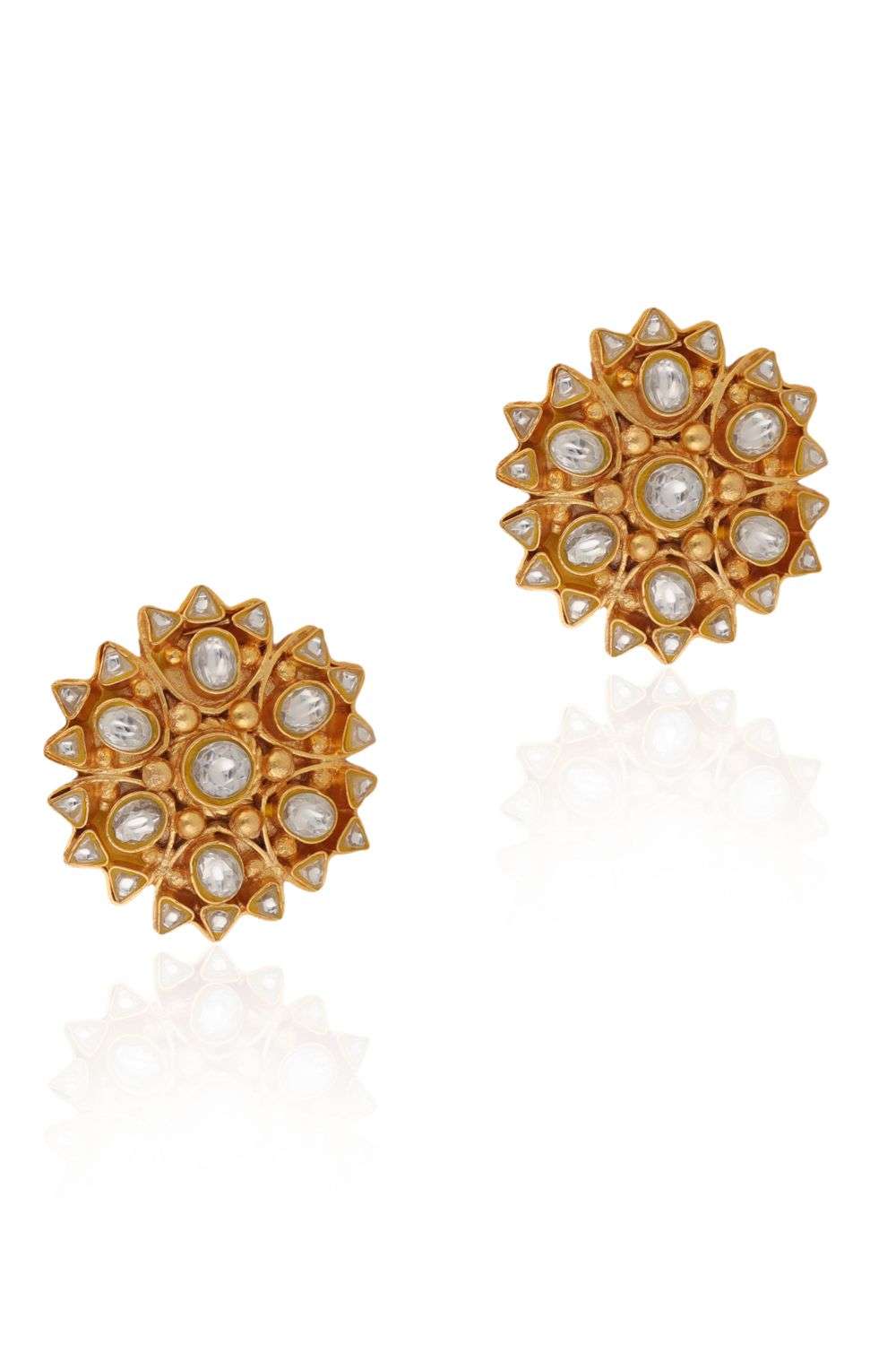 Buy Riana Jewellery Soft White Pure Silver Base+Gold Plating