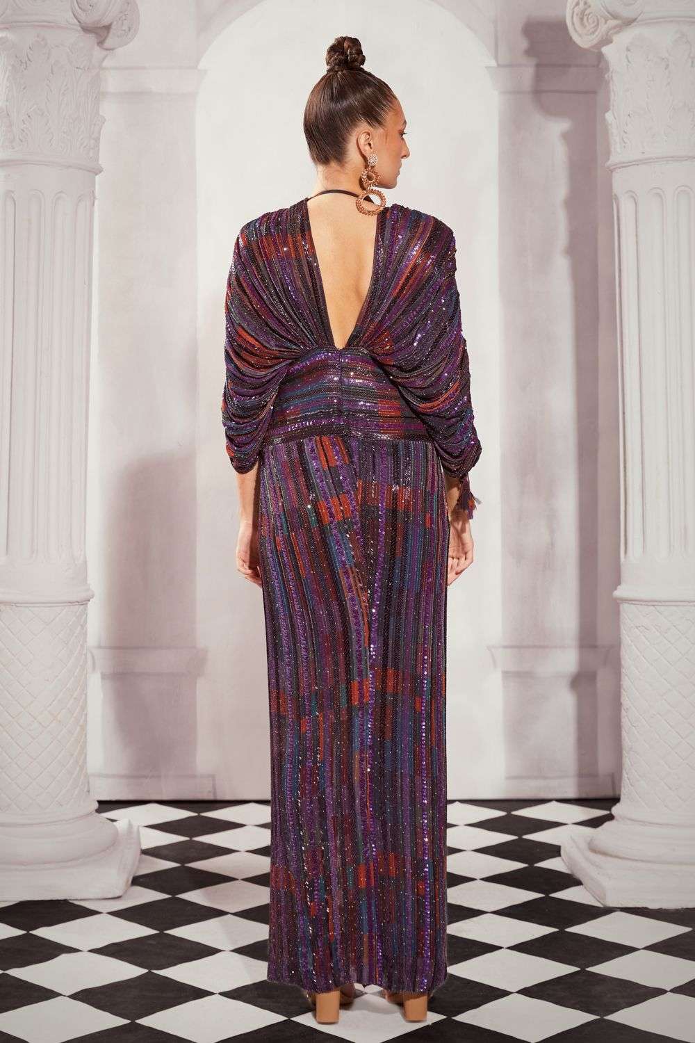 Buy Nikita Mhaisalkar Soft Multi SEQUIN PURE GEORGETTE SEQUIN