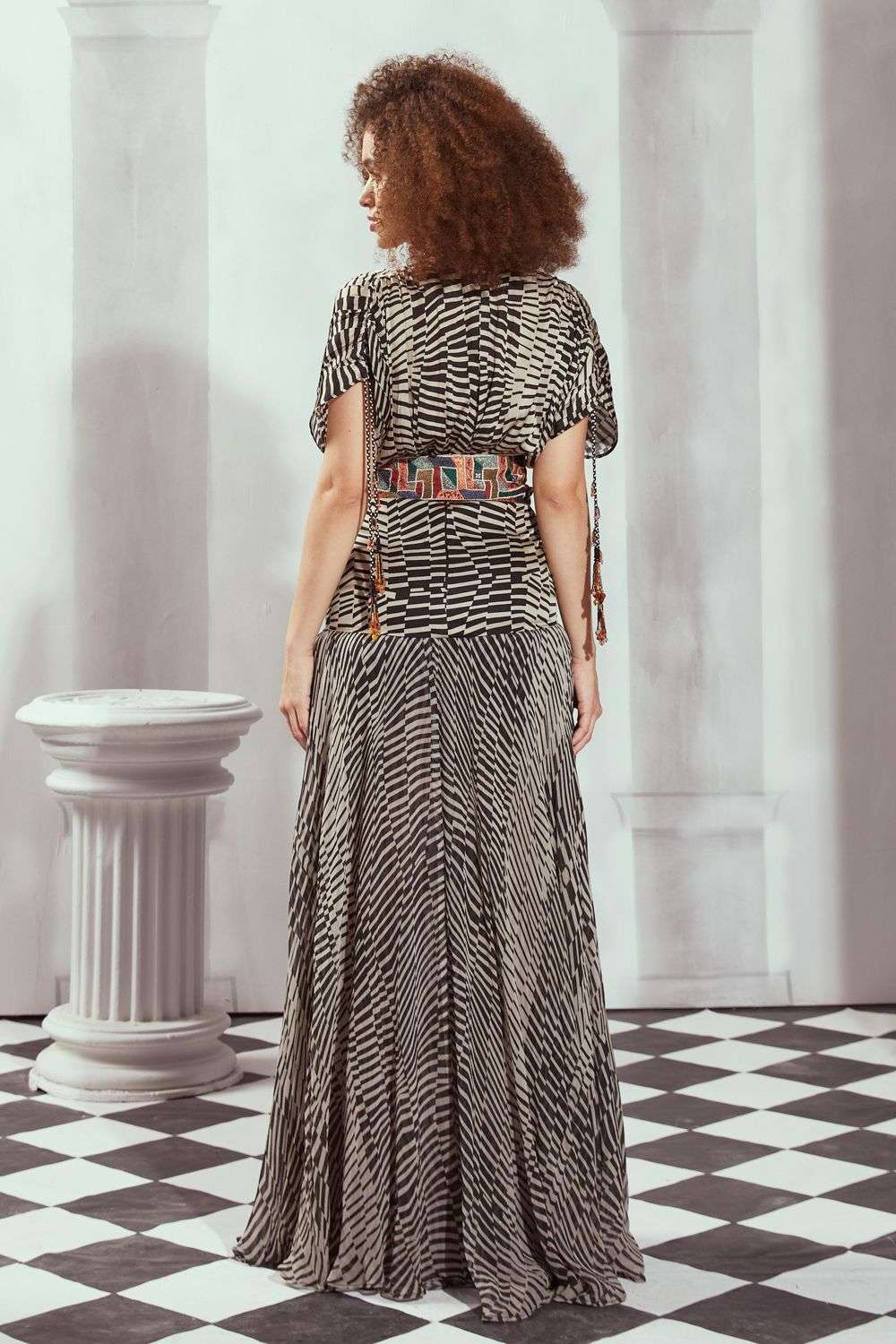 Buy Nikita Mhaisalkar Soft Black SILK SATIN & PURE CHIFFON Dresses