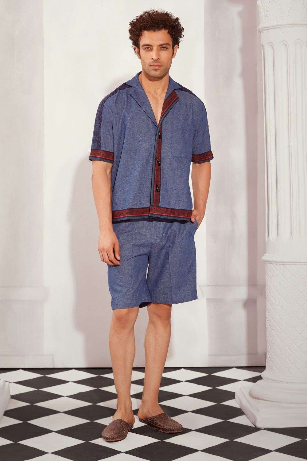 Buy Nikita Mhaisalkar Men Soft Blue DENIM Coordinate Sets