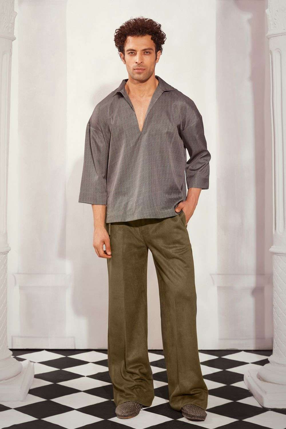 トップス Roundhem Velour Shirts THE CLASSIC TOGS Velvet Shirt for Women | Stylish Button Closure