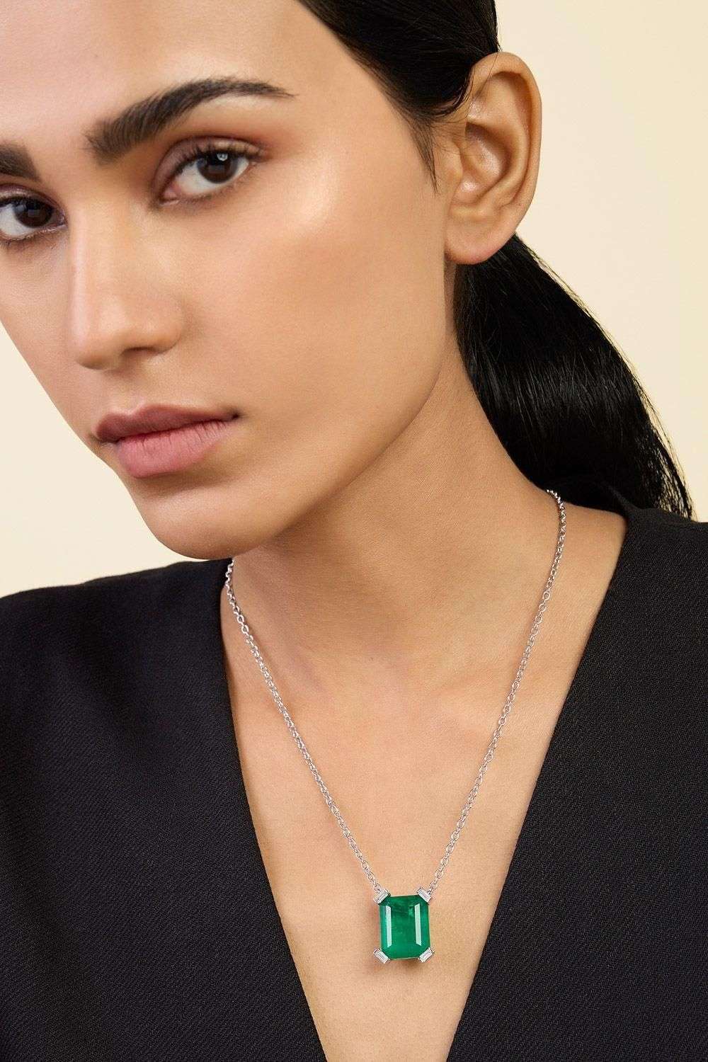 Buy Isharya Soft Green Rhodium Plating With E-Coating On Brass