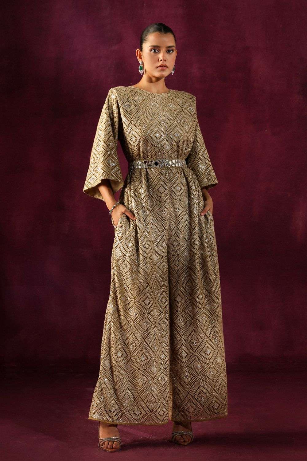 PAMEO POSE（パメオポーズ）の「Satin Jumpsuits（つなぎ