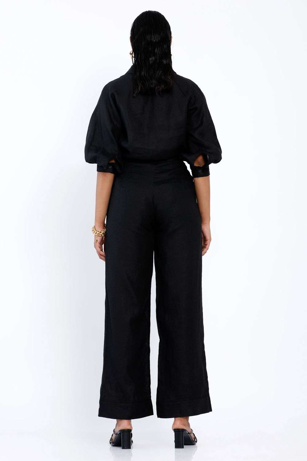 Buy SNOB Soft Black 100% Linen Coordinate Sets