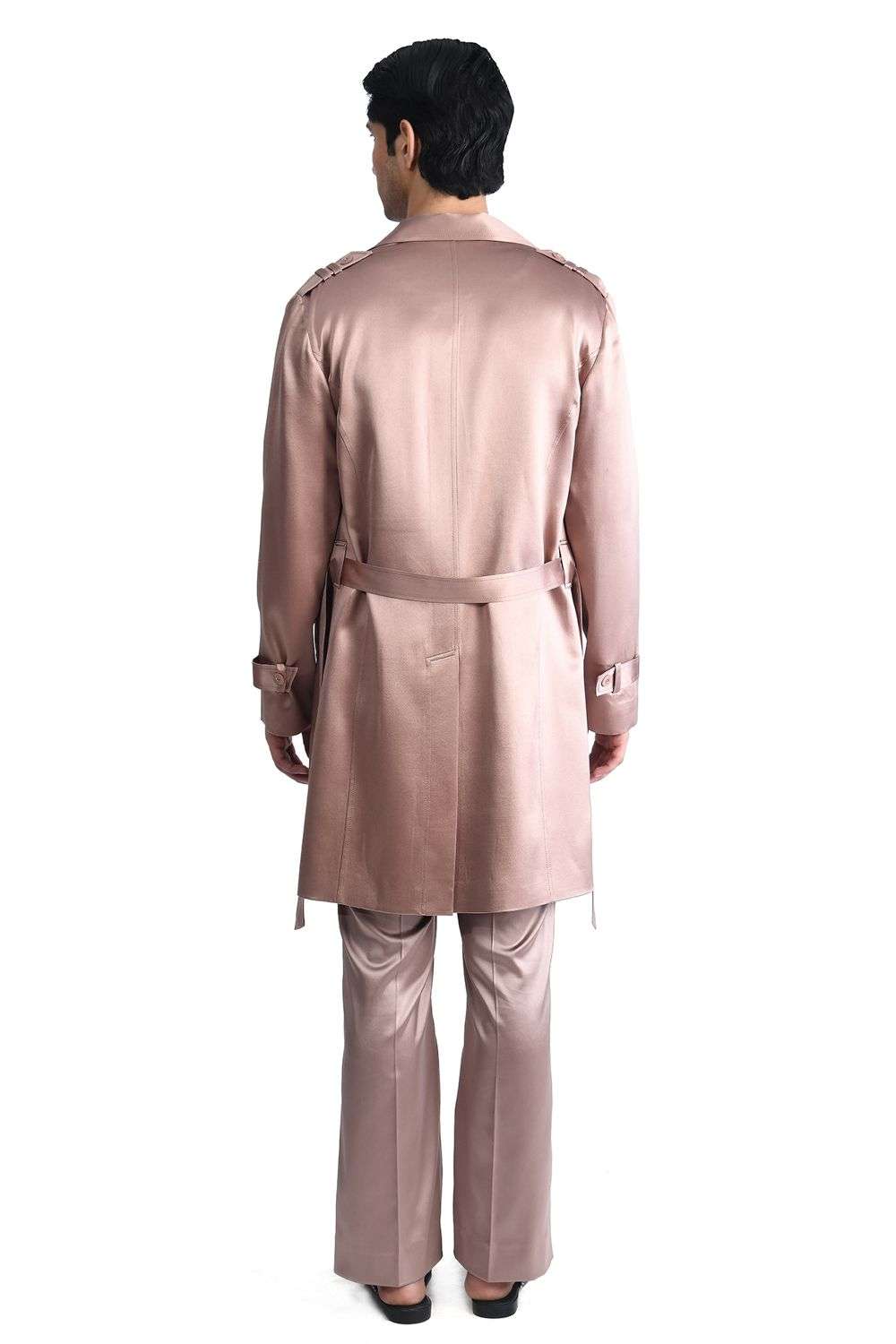 Buy Rohit Gandhi Rahul Khanna Men Soft Pink Silk Satin Outer Wear