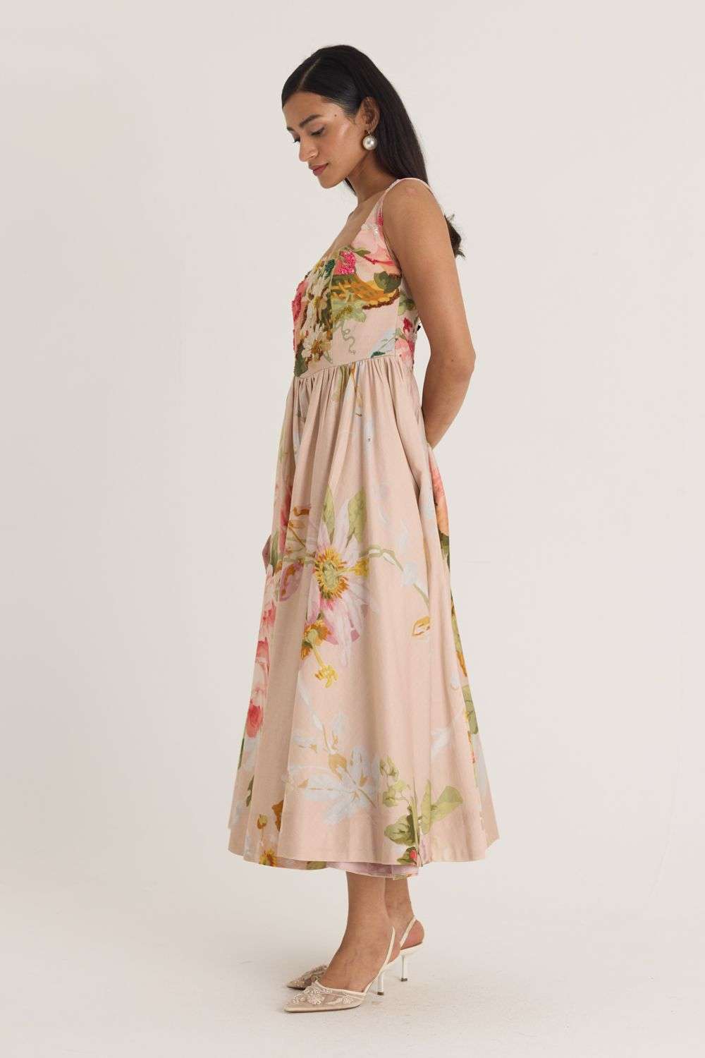 Buy YAM Soft Pink DRESS - COTTON SATIN Dresses