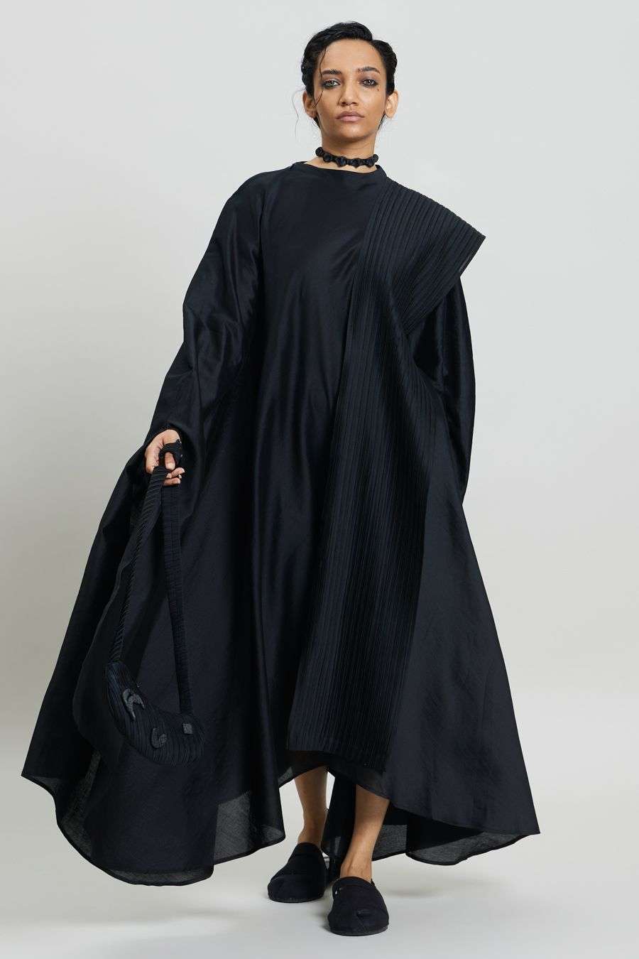 Buy Antar-Agni Soft Black Cotton Silk Dresses