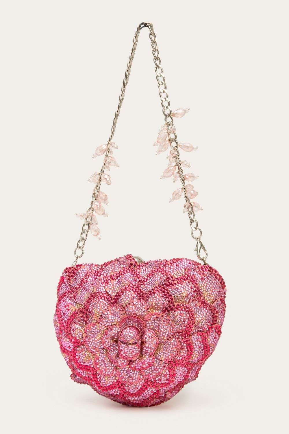 Purple Faux Suede Isa Crysta Blush Clutch Bag