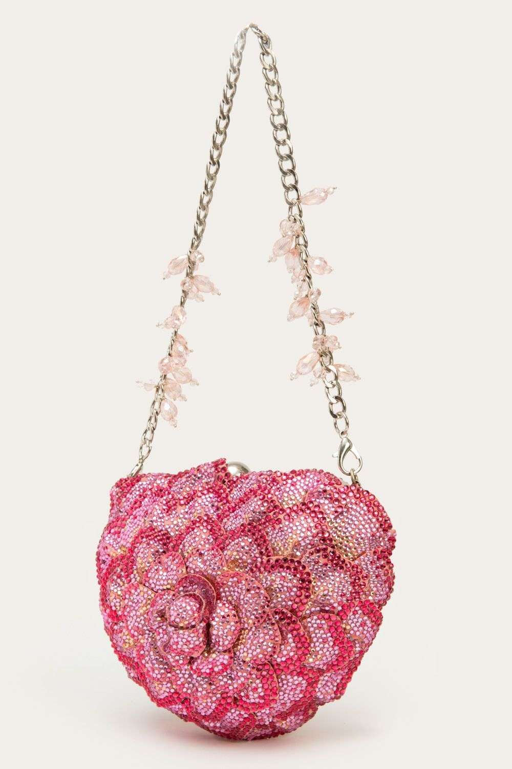 Purple Faux Suede Isa Crysta Blush Clutch Bag