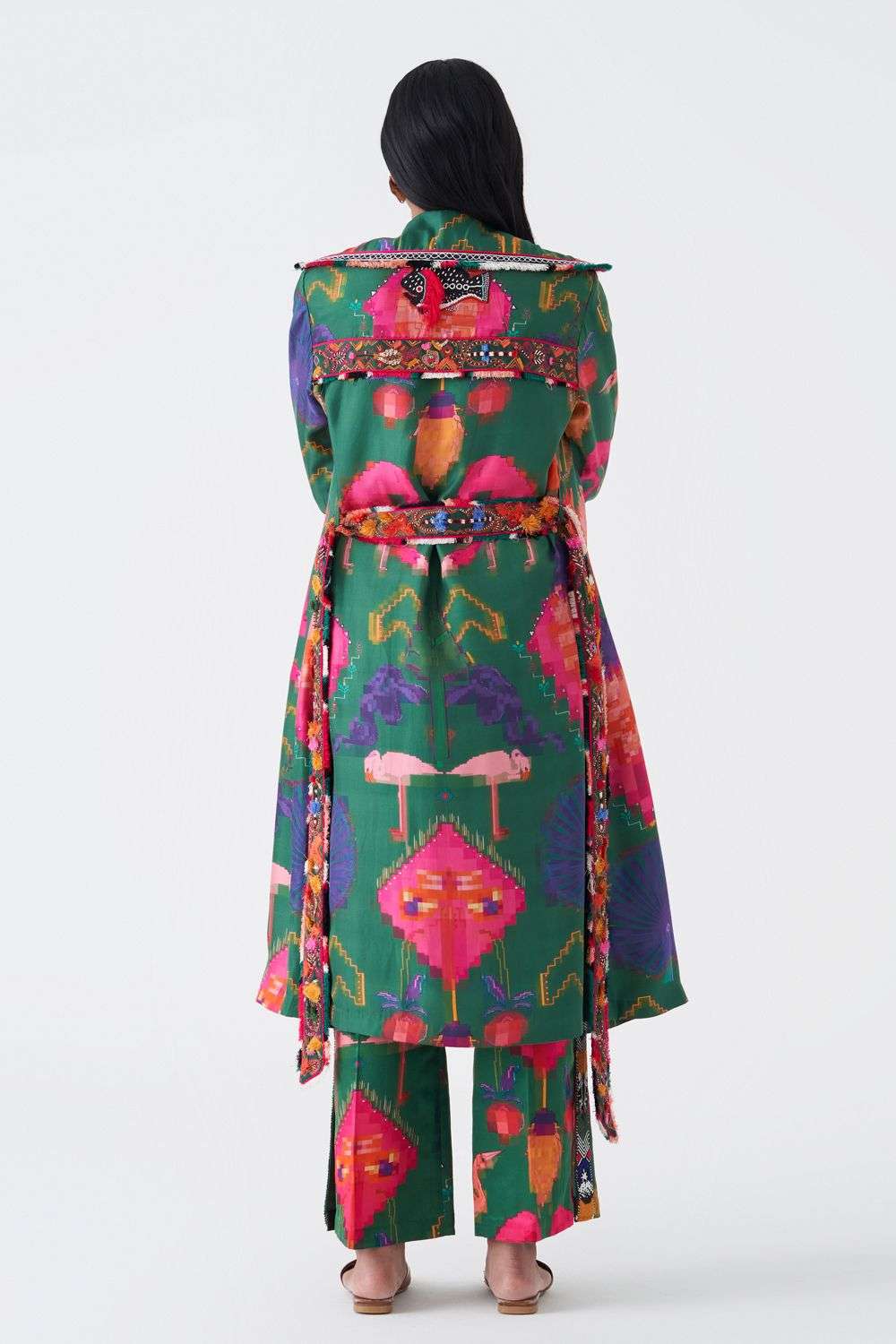 Buy Kshitij Jalori Soft Print SILK TWILL PRINT & EMBROIDERY Outer Wear