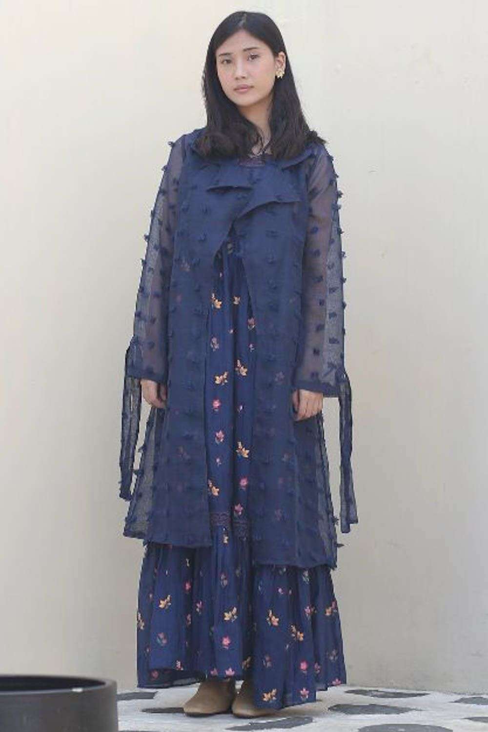 Blue online sheer jacket