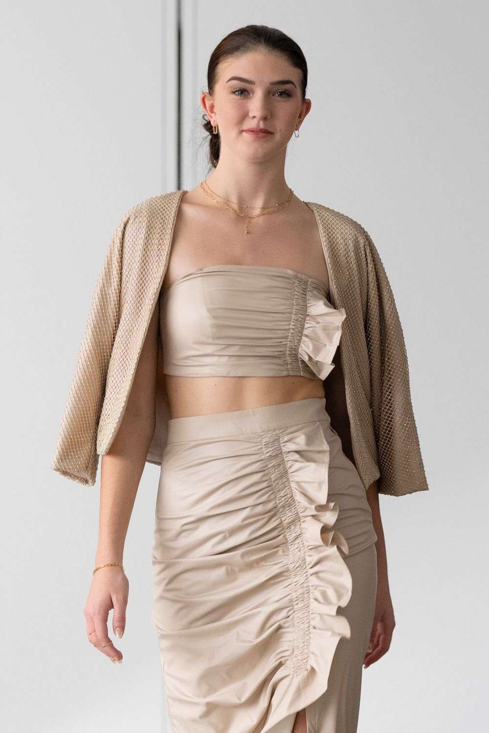 Faux leather bolero jacket on sale