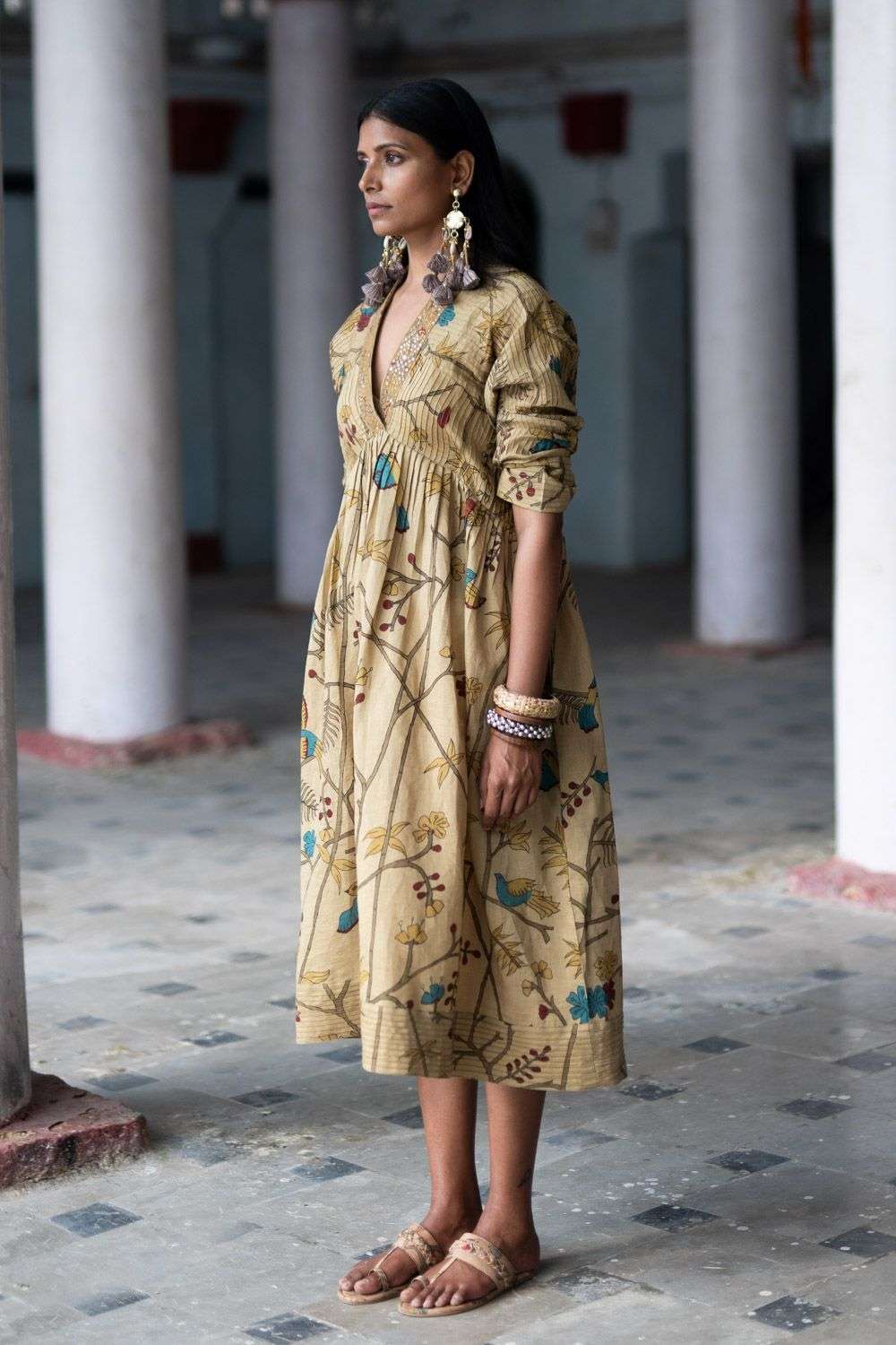 Buy Archana Jaju Soft Beige Chanderi