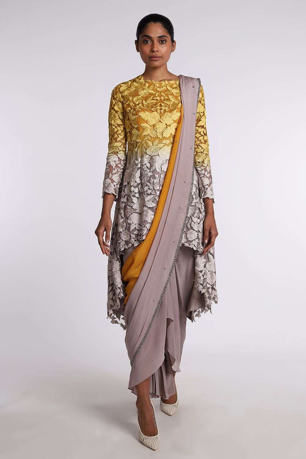 Buy Brown Kalamkari Saree For Women by Archana Jaju Online at Aza Fashions.